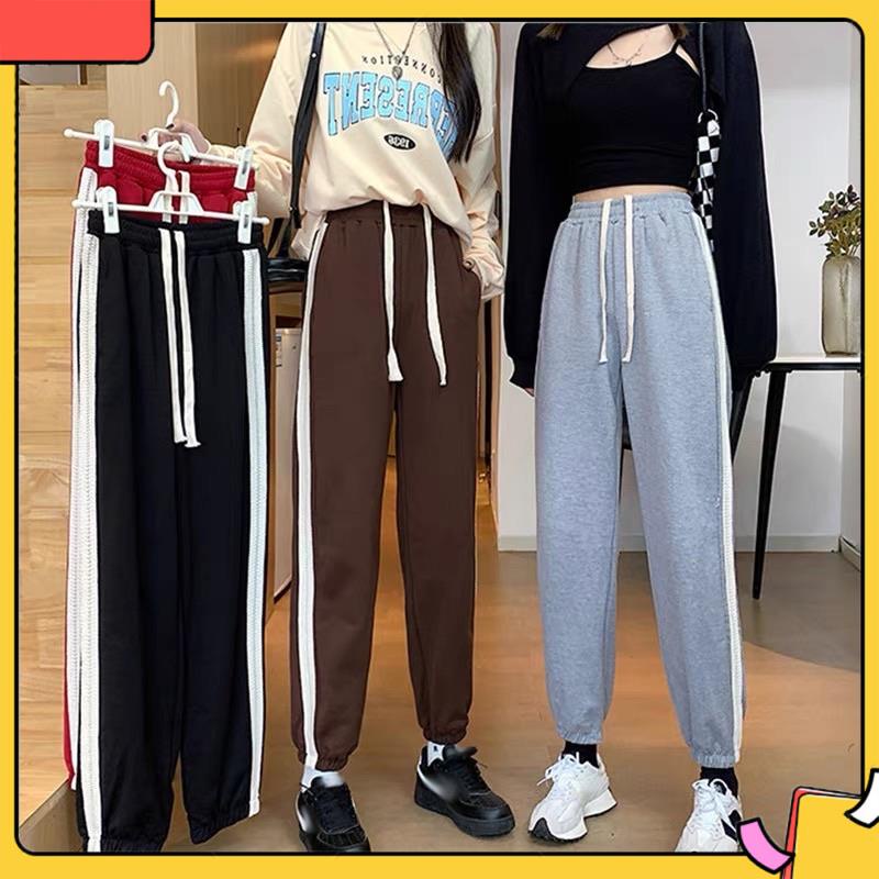 Quần Jogger Thể Thao Nữ viền sọc trắng cá tính m600
