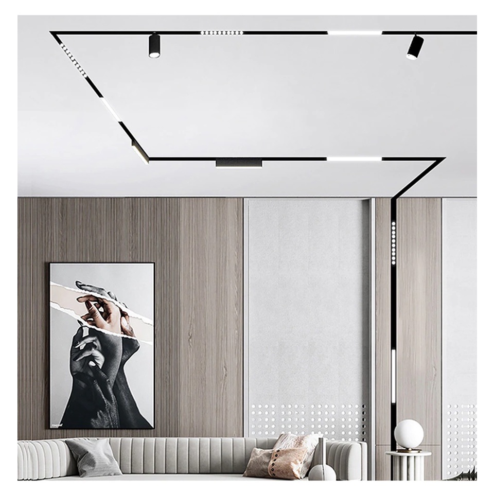 Thanh ray nam châm âm trần T2 - Chuyên dùng cho đèn Led nam châm  - Giải pháp chiếu sáng hiện đại