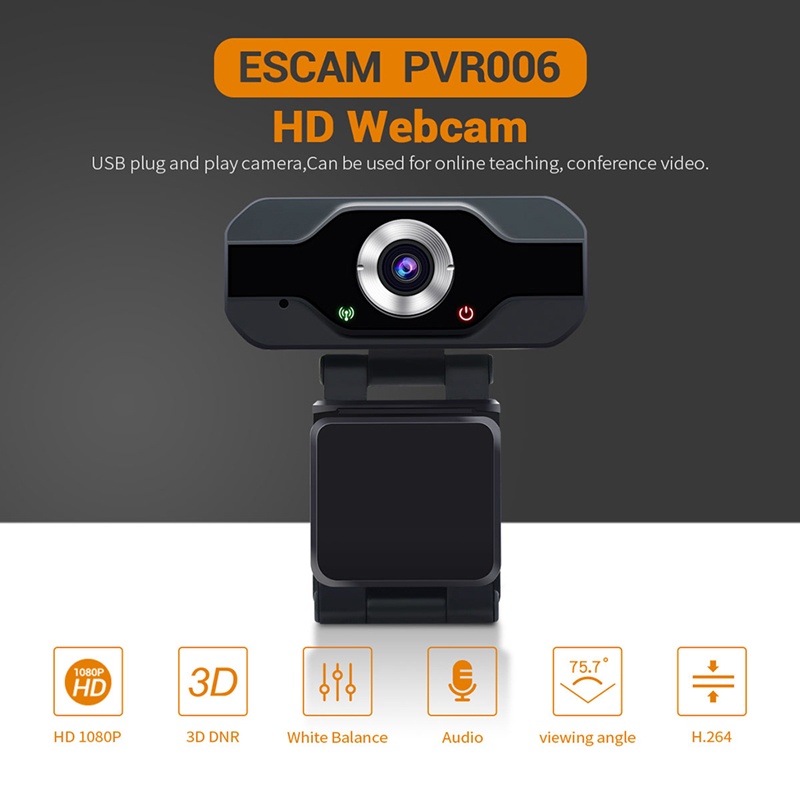 Webcam 1080p 130 Góc Rộng 2mp Hd Usb Có Micro Cho Laptop | BigBuy360 - bigbuy360.vn