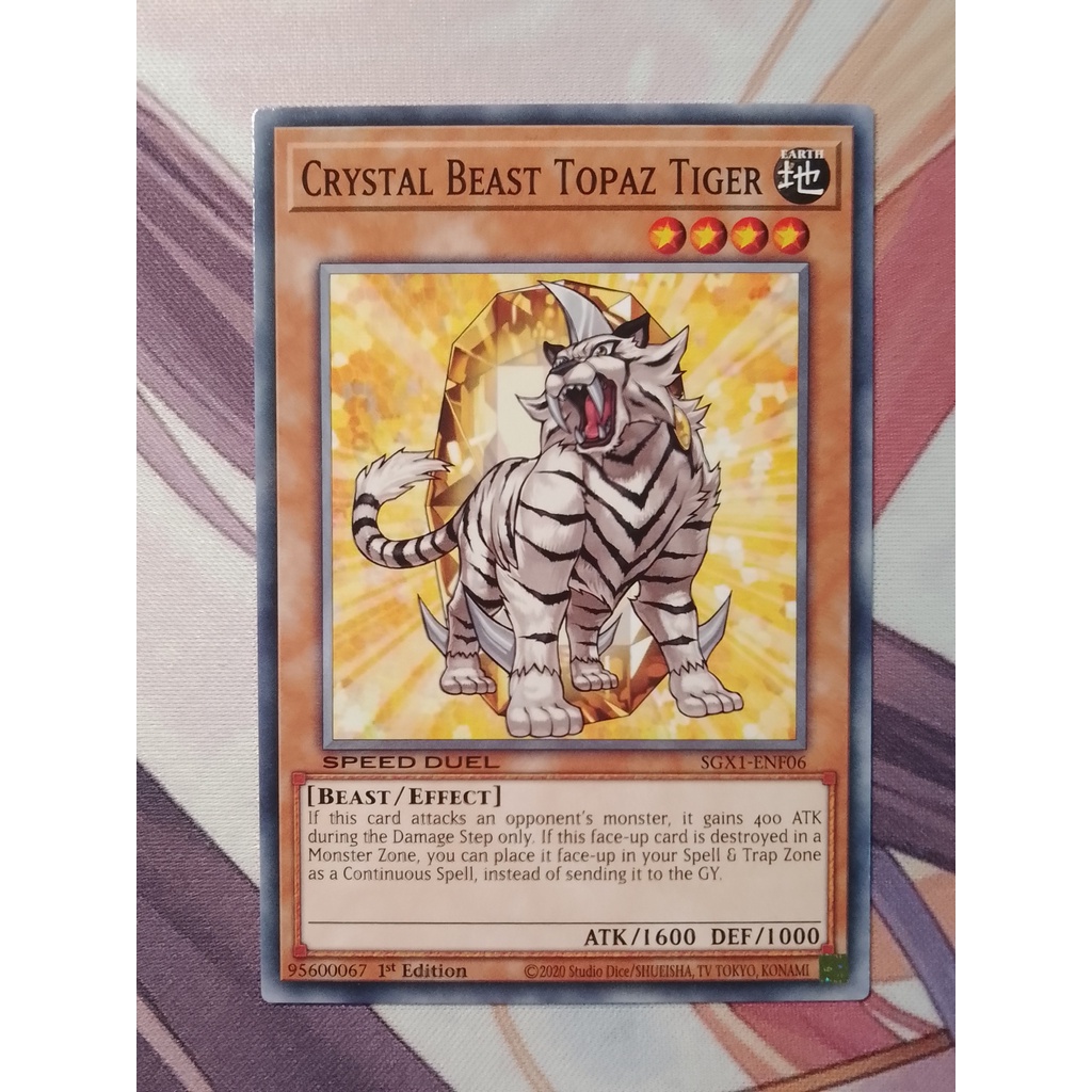 Thẻ Bài Yugioh: Crystal Beast Topaz Tiger SGX1-ENF06