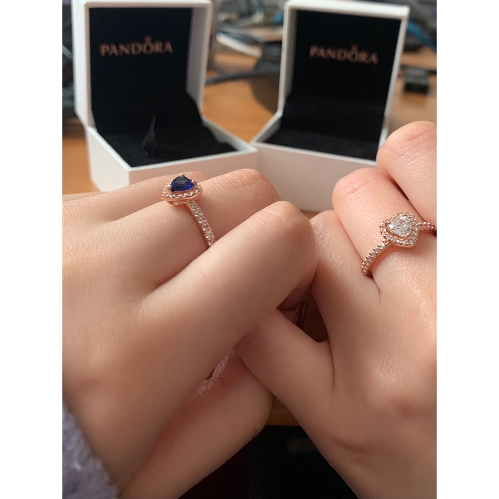 Nhẫn Bạc 925 Mặt Trái Tim Đính Đá Xanh