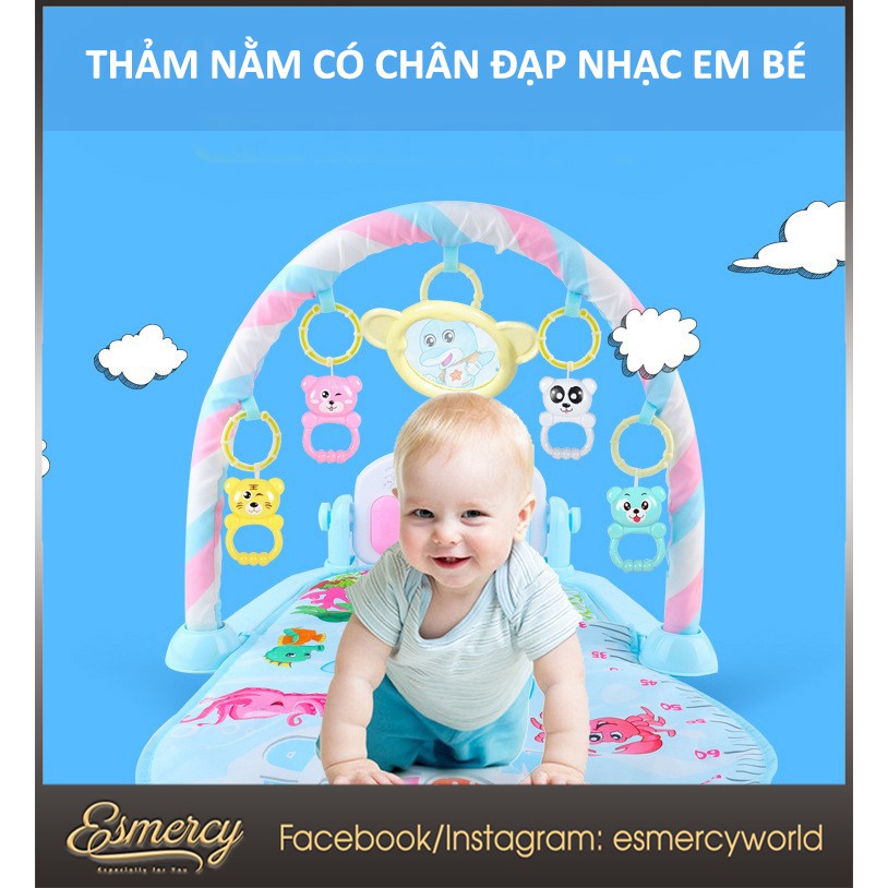 Thảm nằm có chân đạp nhạc em bé