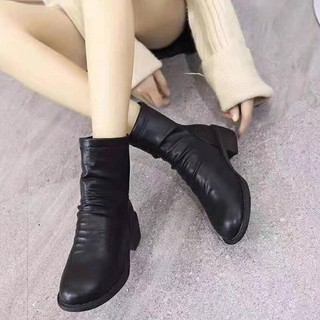 Bốt nhăn đế vuông sang chảnh-X25