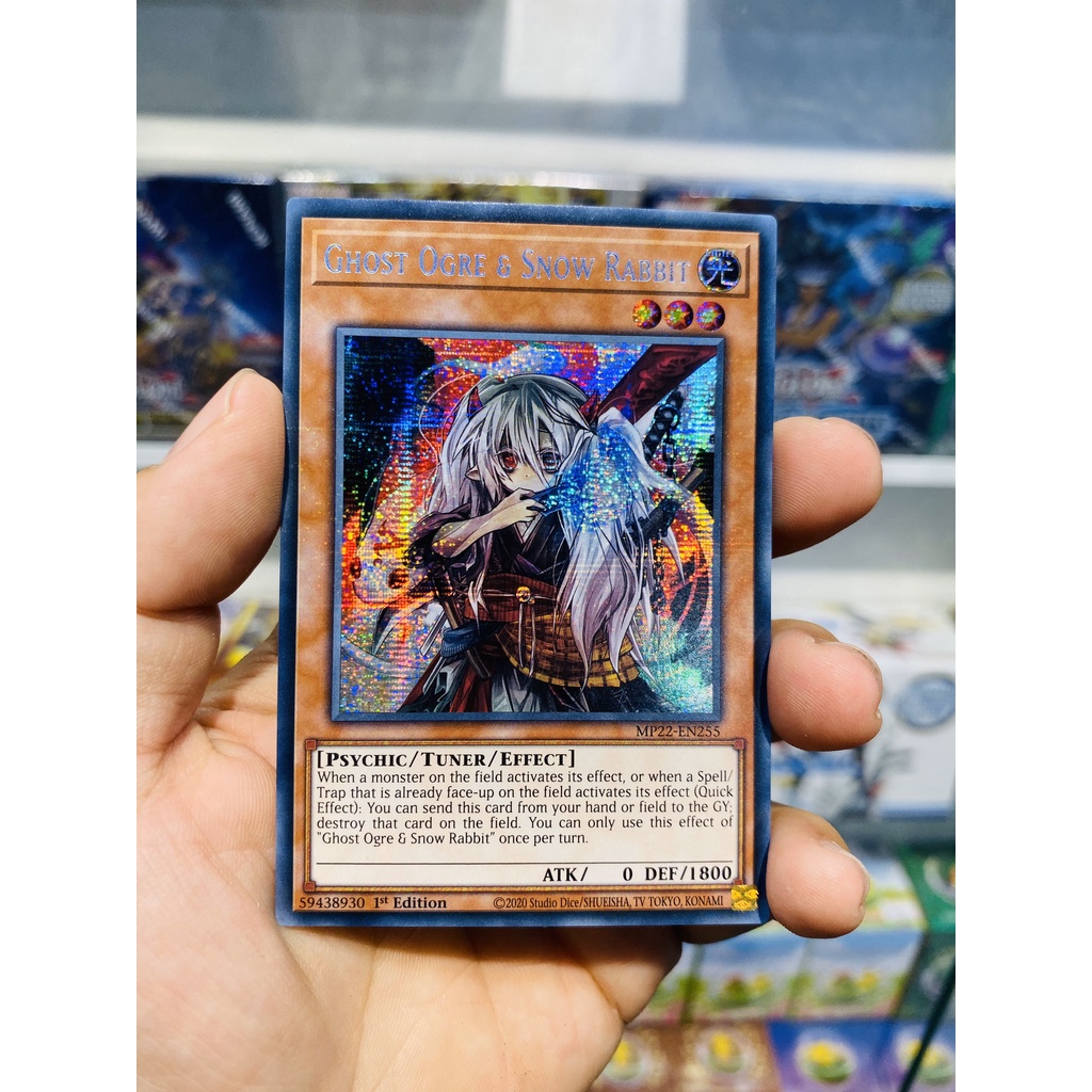 Thẻ Bài YugiOh!Mã MP22-EN255 - Ghost Ogre & Snow Rabbit - Prismatic Secret Rare - 1st Edition
