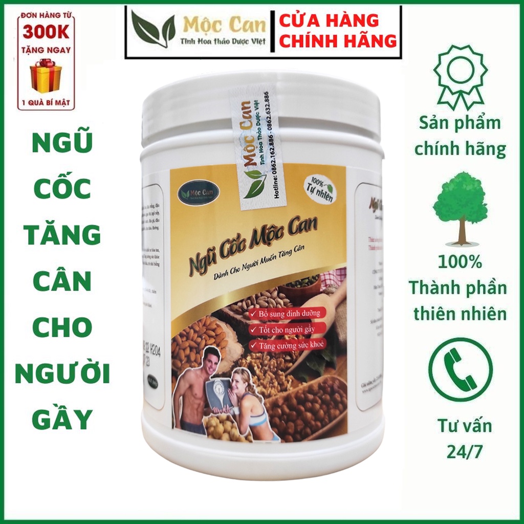 Ngũ cốc tăng cân cho người gầy hiệu quả Mộc Can, bổ sung dinh dưỡng tự nhiên, tăng cường khả năng hấp thu hộp 500g