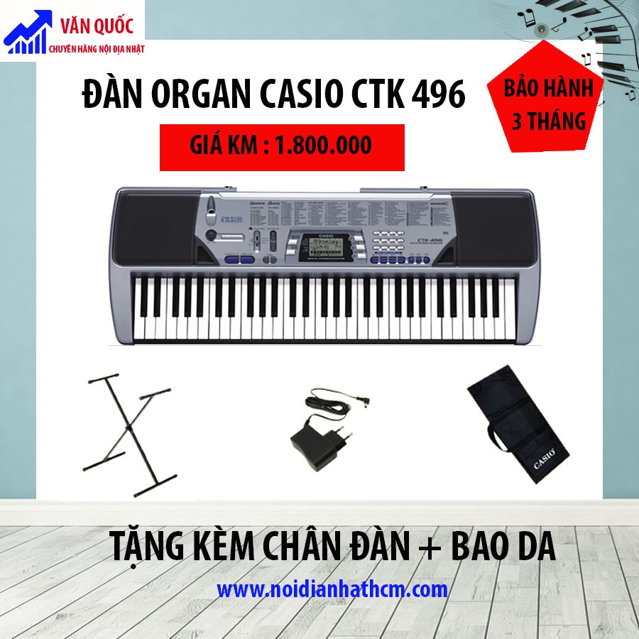 ĐÀN ORGAN CASIO CTK-496 HÀNG NỘI ĐỊA NHẬT