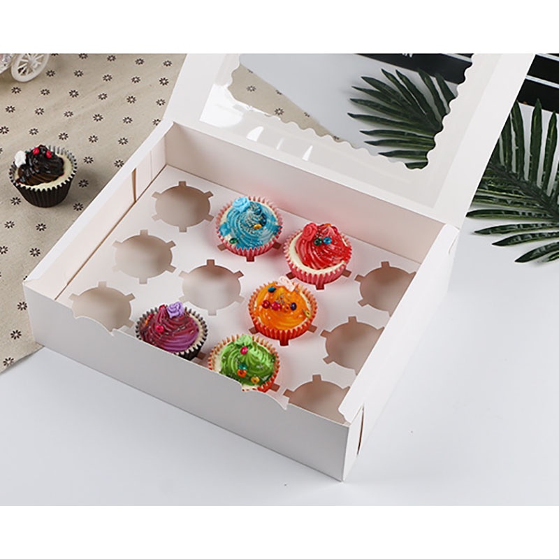 Hộp Giấy Đựng Bánh Cupcake 12 Ngăn Tiện Lợi 0527