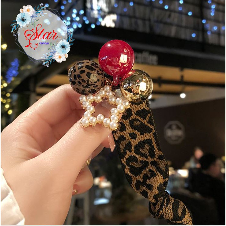 Buộc tóc họa tiết da báo dễ thương C14