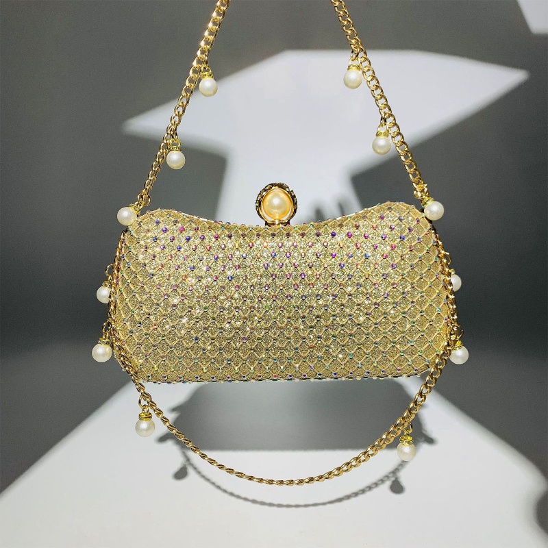 Túi Xách Đeo Vai / Kẹp Nách Đính Đá Phong Cách ONERI Dành Cho Tiệc Hóa Trang