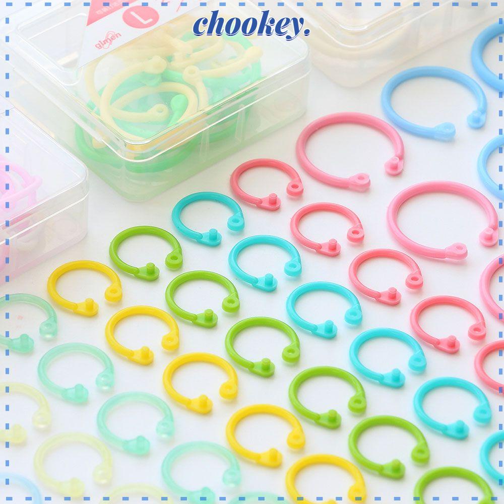 CHOOKEY Calendar Easy Ring Craft Scrapbook Clips Loose Leaf Ring Circle Notebook Keychain Album Hinged Binder