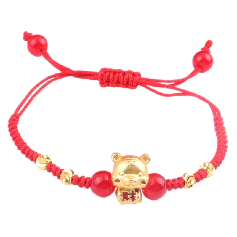 Vòng Tay May Mắn Màu Đỏ Phong Cách Năm Mới 2022