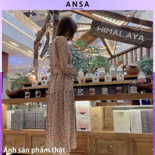 Đầm tiểu thư hoa nhí thu đông