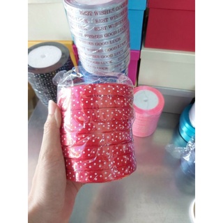 RUY BĂNG LỤA CHẤM BI BẢN 1CM