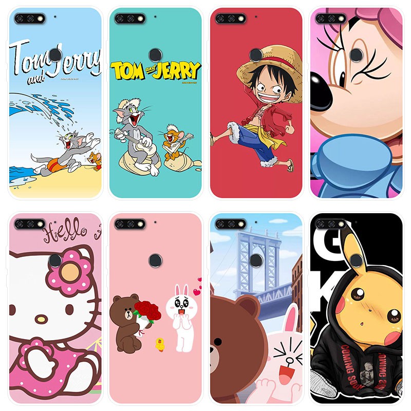 Ốp lưng Huawei Nova 2 Lite Silicon hoạt hình dễ thương Ốp lưng TPU mềm Vỏ điện thoại Huawei Nova2 Li