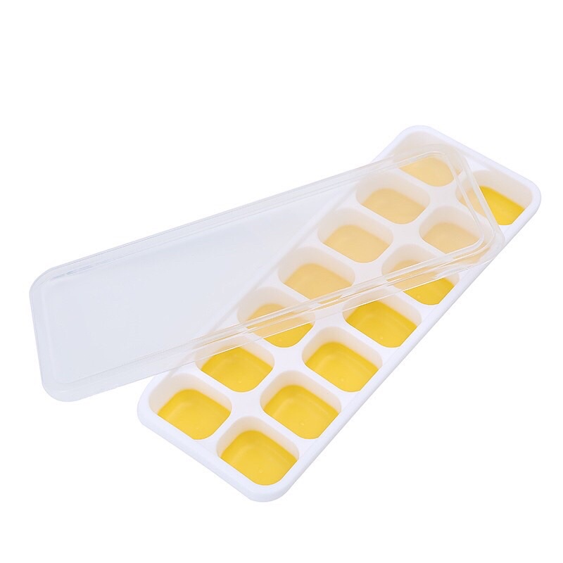 Khay trữ đông silicon có nắp đậy tiện lợi, bảo quản thức ăn và dùng làm đá ( freeshio extra )