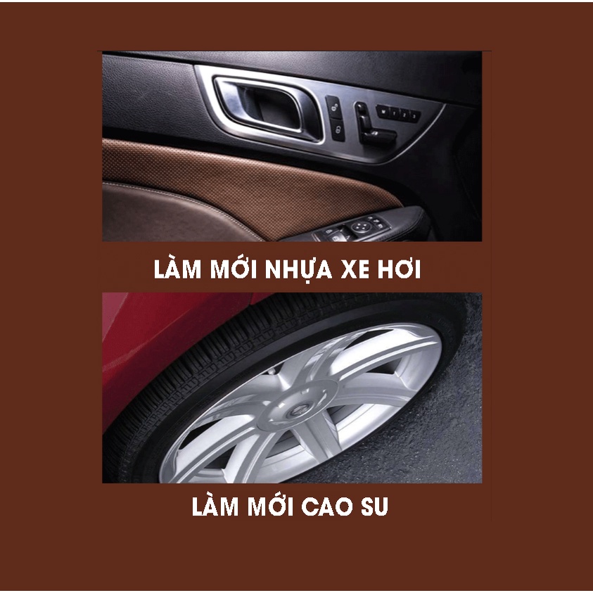 Bộ Sản Phẩm Bảo Dưỡng Phục Hồi Làm Mới Nhựa Nhám Lão Hoá Lâu Ngày Chất Lỏng Tinh Thể Plastic Xi `Mạ Taplo Nội Thất  ô tô