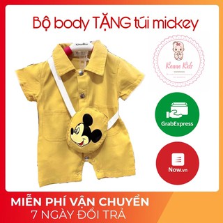 Bộ liền mickey cho bé 8-16kg tặng kèm túi mickey body cho bé