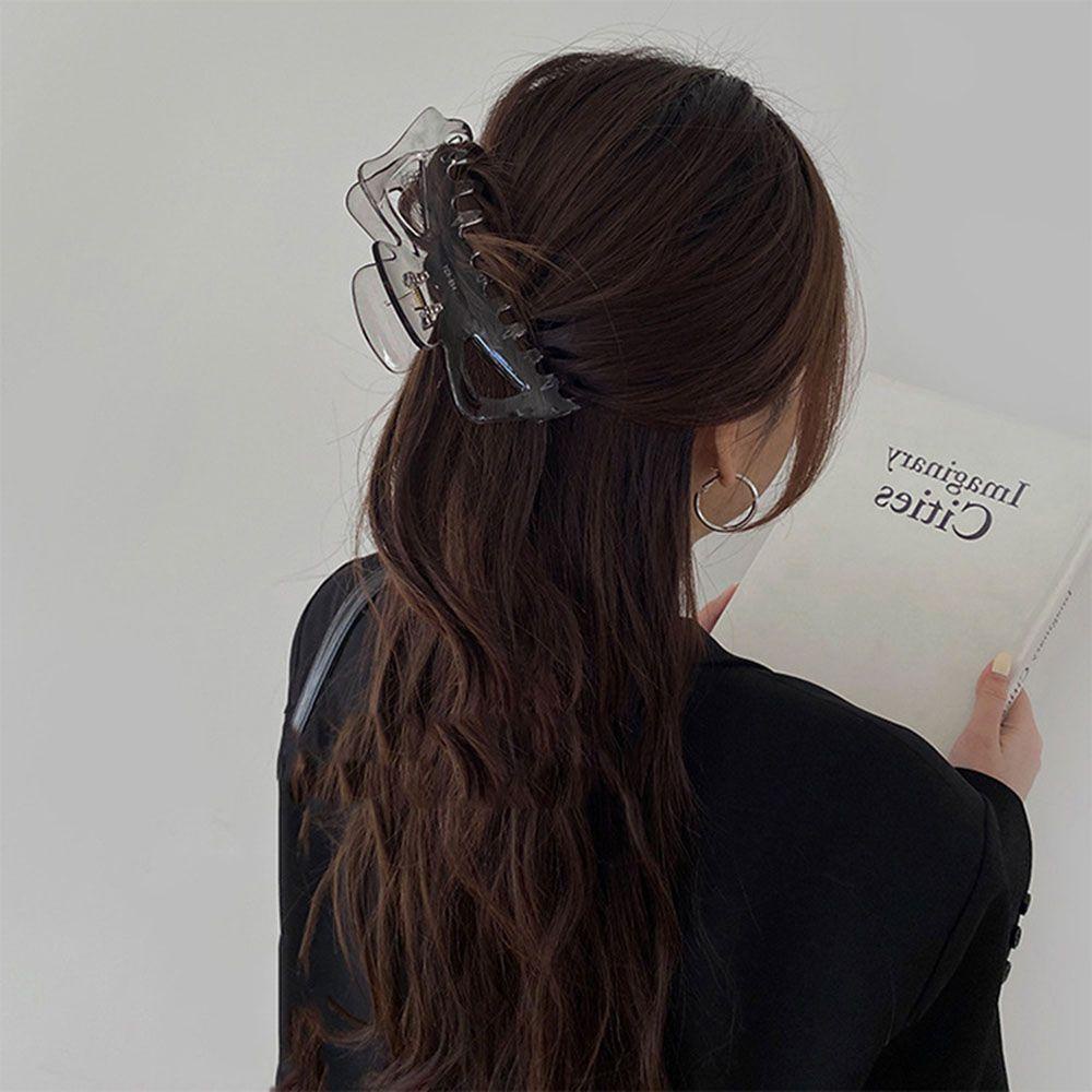 IVORY Kẹp Tóc Càng Cua Kiểu Dáng Hình Học Dễ Thương Dành Cho Nữ