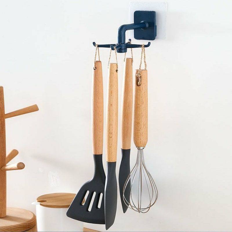 Móc treo vá, dụng cụ nhà bếp, đồ dùng phòng tắm 4 nhánh