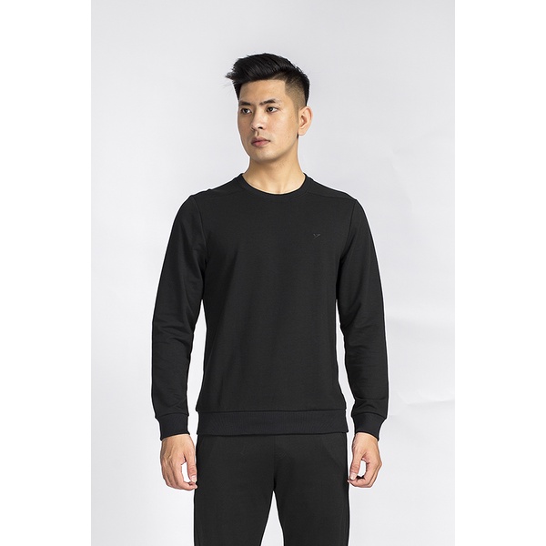 Áo thu đông nam KWIN cổ tròn cotton mềm nhẹ bo gấu KSW005W8 (2 màu)