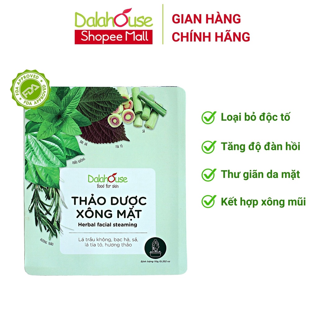 Combo thảo dược xông mặt Dalahouse 10g từ thiên nhiên