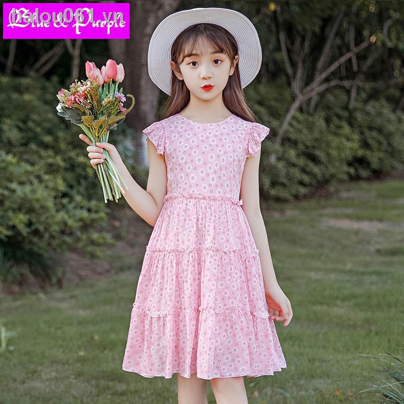 Đầm Công Chúa In Hoa Cho Bé Gái 10 Tuổi