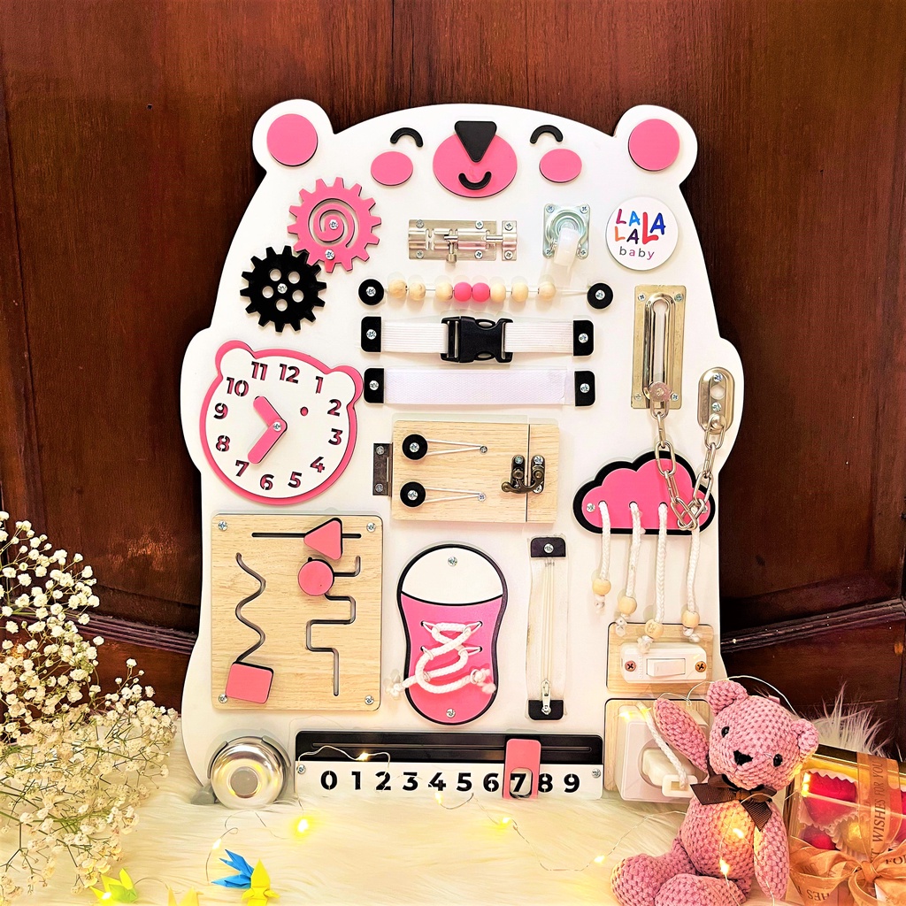 Busy board bảng bận rộn Lalala baby - Hình động vật dễ thương - Giúp bé phát triển toàn diện