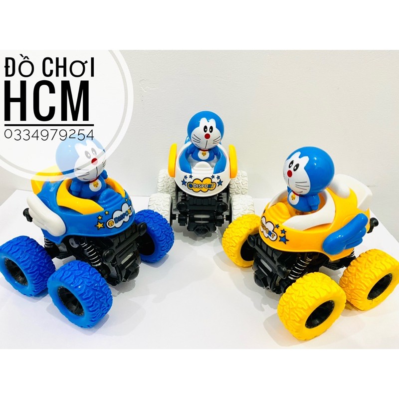 Đồ chơi xe địa hình doremon giảm sốc, nhào lộn và chạy đà cực mạnh dành cho bé thích mô hình xe
