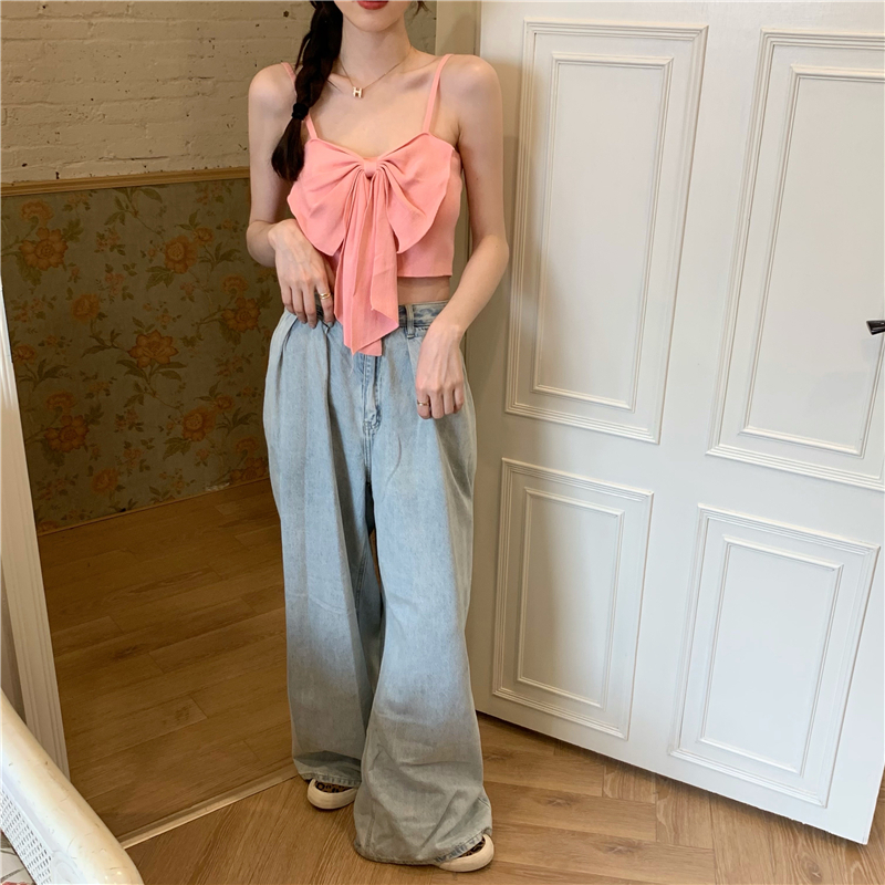 Áo lửng hai dây Xiaozhainv 4 màu thời trang cho nữ