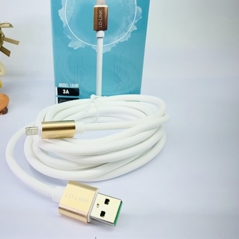 CÁP DÂY SẠC iphone LDlink chính hãng dài 2m, BẢO HÀNH 36 THÁNG 1 ĐỔI 1 trong mọi trường hợp, kể cả đứt gãy vẫn đổi