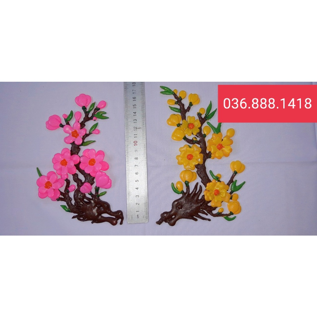 Combo Chữ thư pháp nổi 3D dán dưa, dán dừa