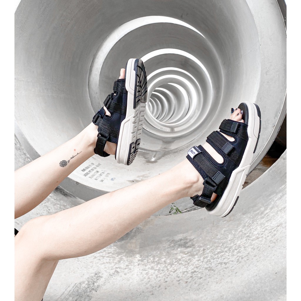 Sandal Nữ, Nam Letas D1001 - Đen