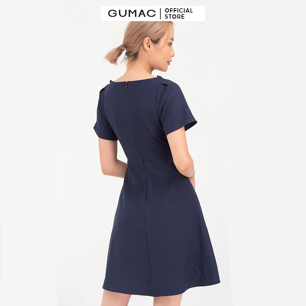 [Mã WABRGU55 giảm 12% đơn 99K] Đầm nữ cổ V phối nút GUMAC DB767 | BigBuy360 - bigbuy360.vn