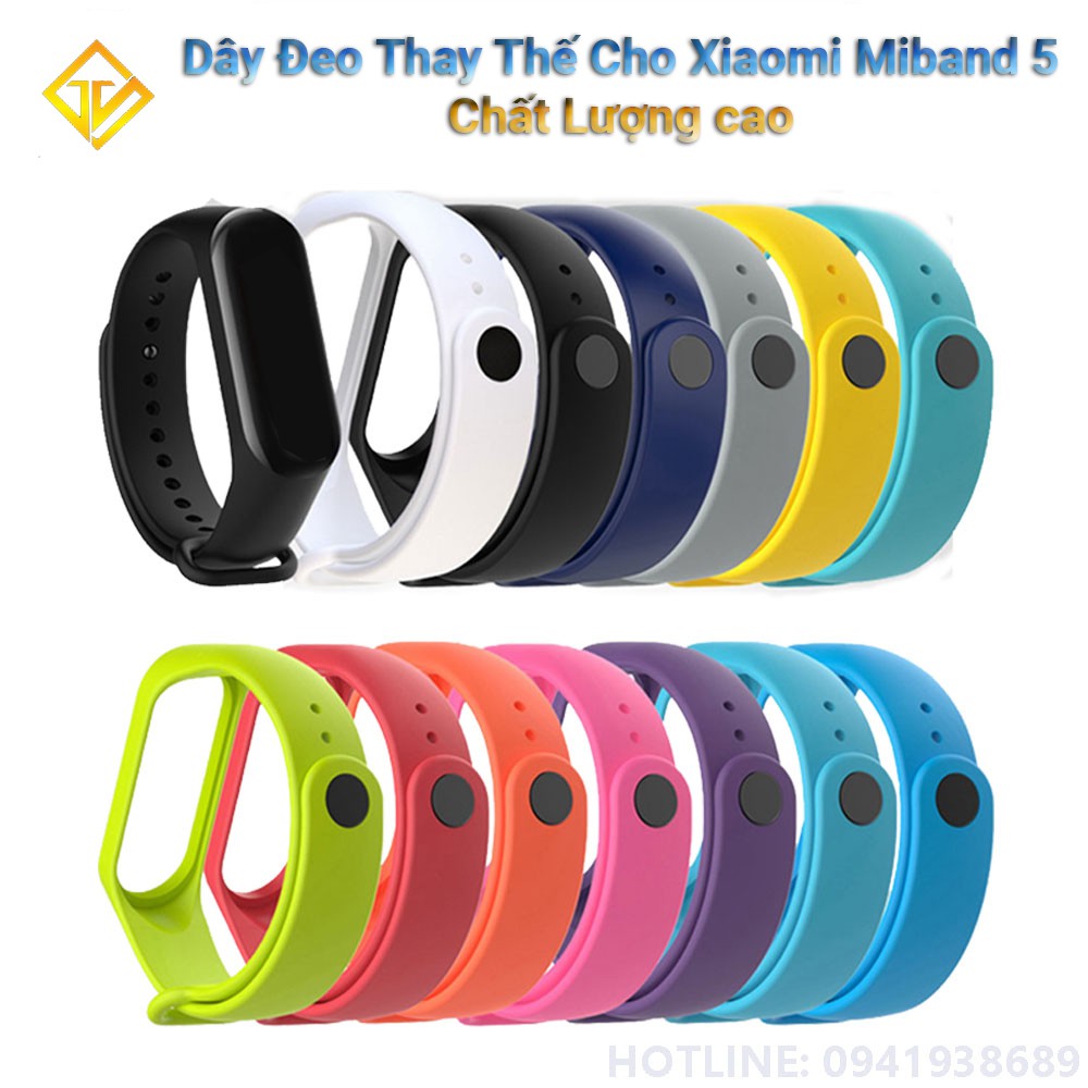 Dây Đeo Cao Su Thay Thế Cho Xiaomi Miband 5 Chất Lượng cao