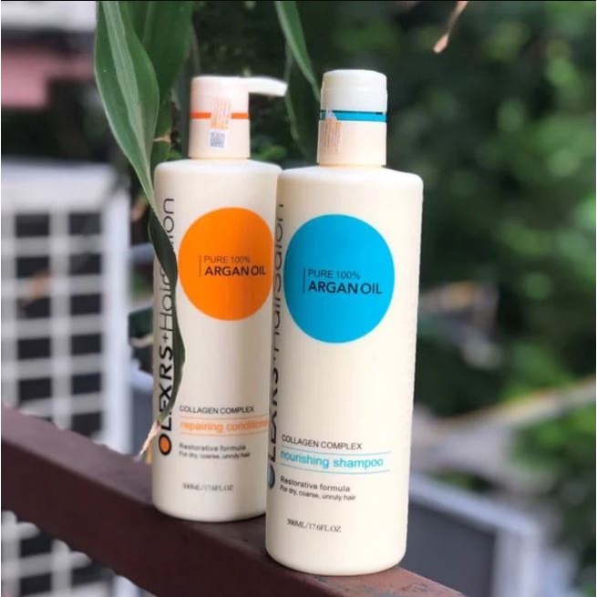 Cặp Dầu Gội Xả Olexrs Argan Oil Collagen Hair Salon