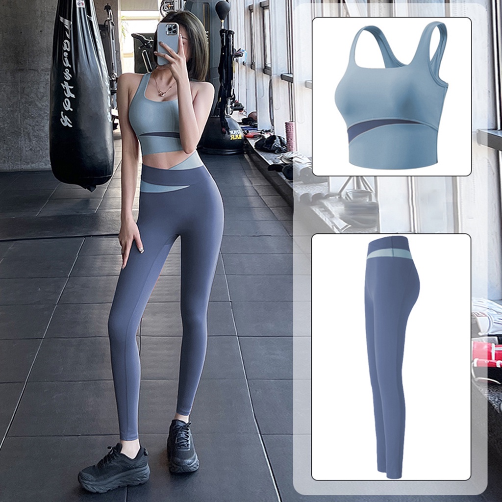 Đồ tập gym nữ cao cấp quần áo tập yoga có mút ngực co dãn 4 chiều nâng mông đồ tập gym yoga nữ YJMN&amp;YJMK