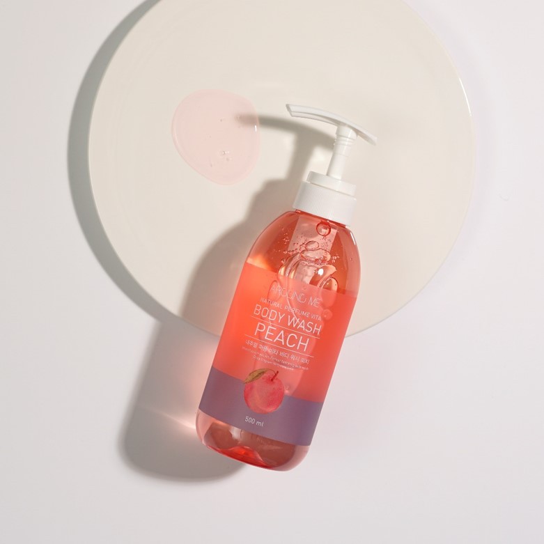 Sữa tắm Around Me hương nước hoa dưỡng ẩm cơ thể Hương Đào Vita Body Shower Wash Peach 500ml