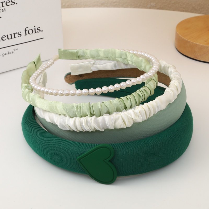 Băng Đô Cài Tóc Đa Năng Màu Xanh Lá Thời Trang Mùa Hè Cho Nữ