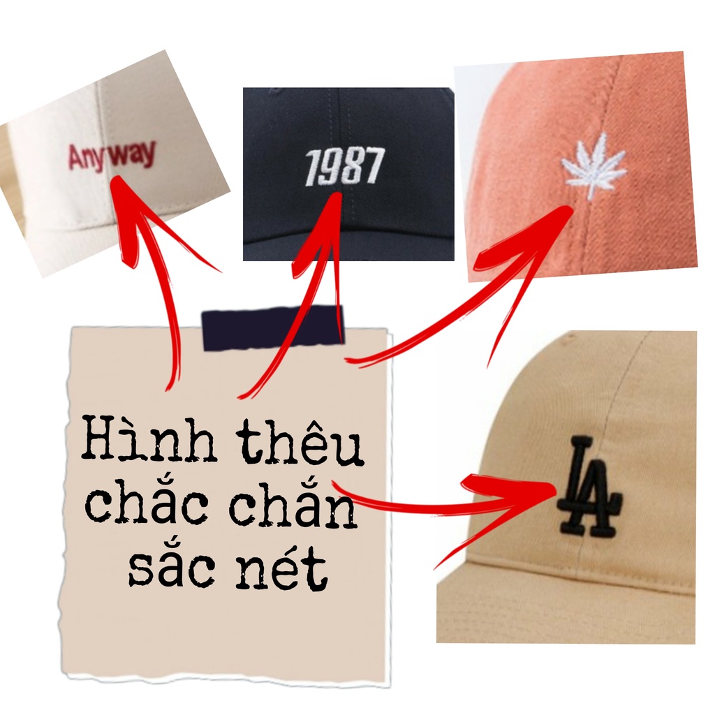 Mũ lưỡi trai thêu chữ,nón kết nhiều màu phong cách Ulzzang Unisex nam nữ Hàn Quốc - Hazis Store