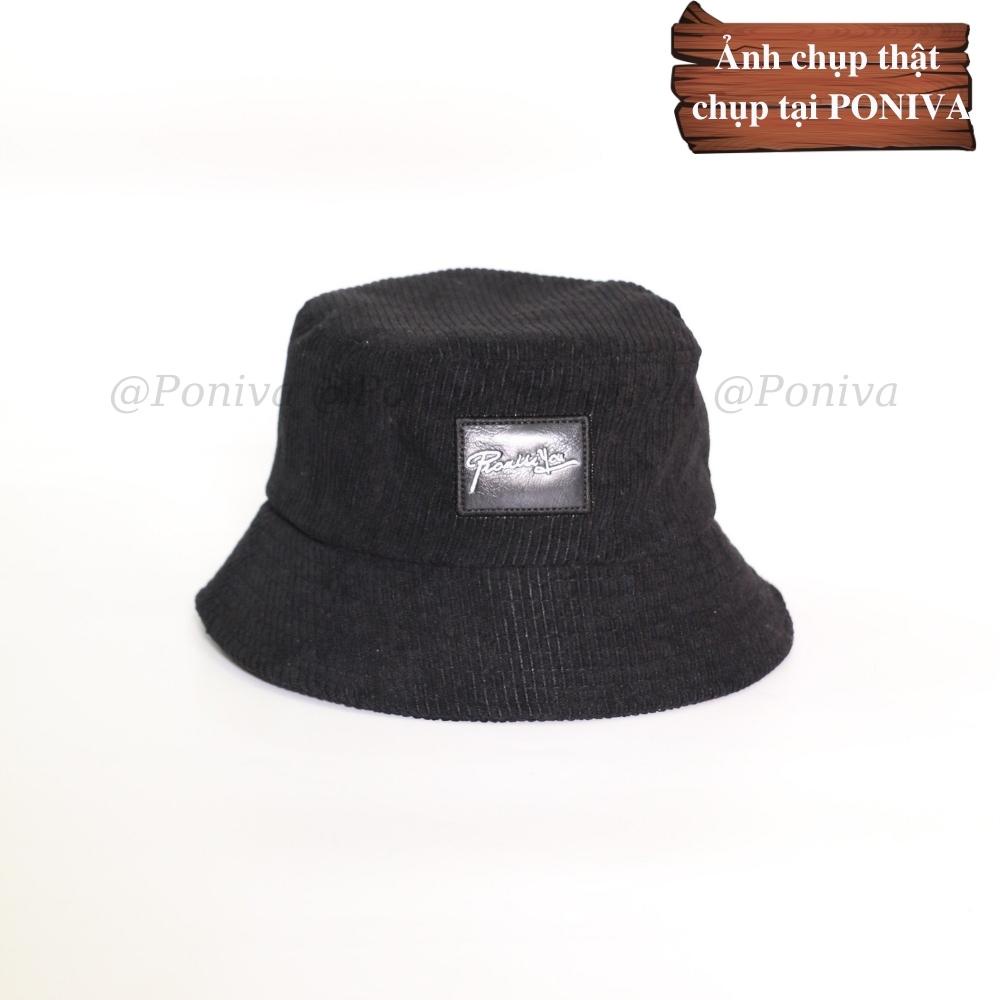 Mũ bucket ❤️ Nón tai bèo vành cụp thêu chữ Promissyou form unisex BK09 nhung tăm Ulzzang Thời trang PONIVA siêu hot
