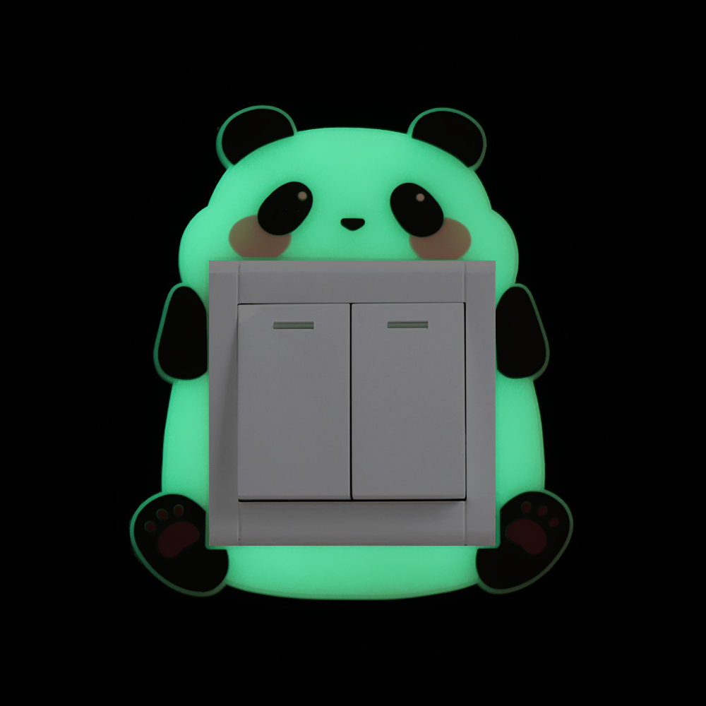 Miếng dán có dạ quang thiết kế dễ thương sáng tạo để trang trí ổ công tắc điện cho gia đình