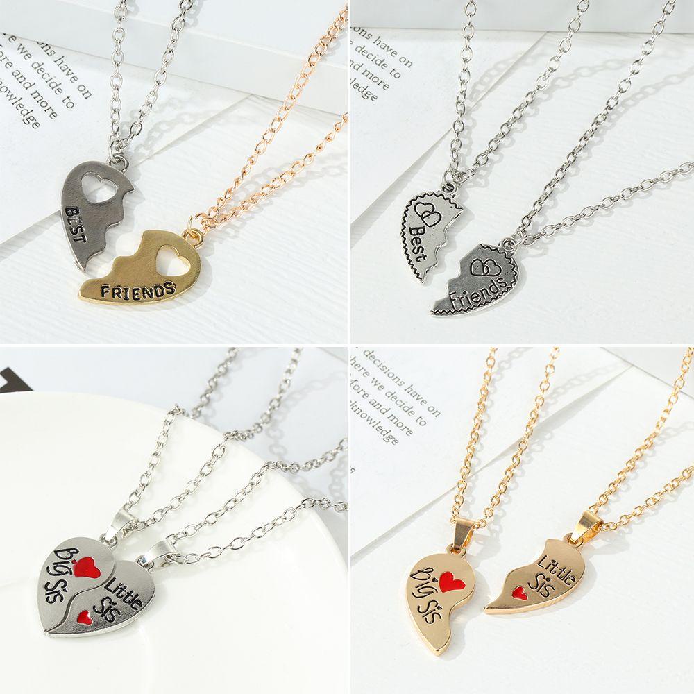 Bộ 2 Mặt Dây Chuyền Hình Trái Tim Độc Đáo Làm Quà Tặng Valentine