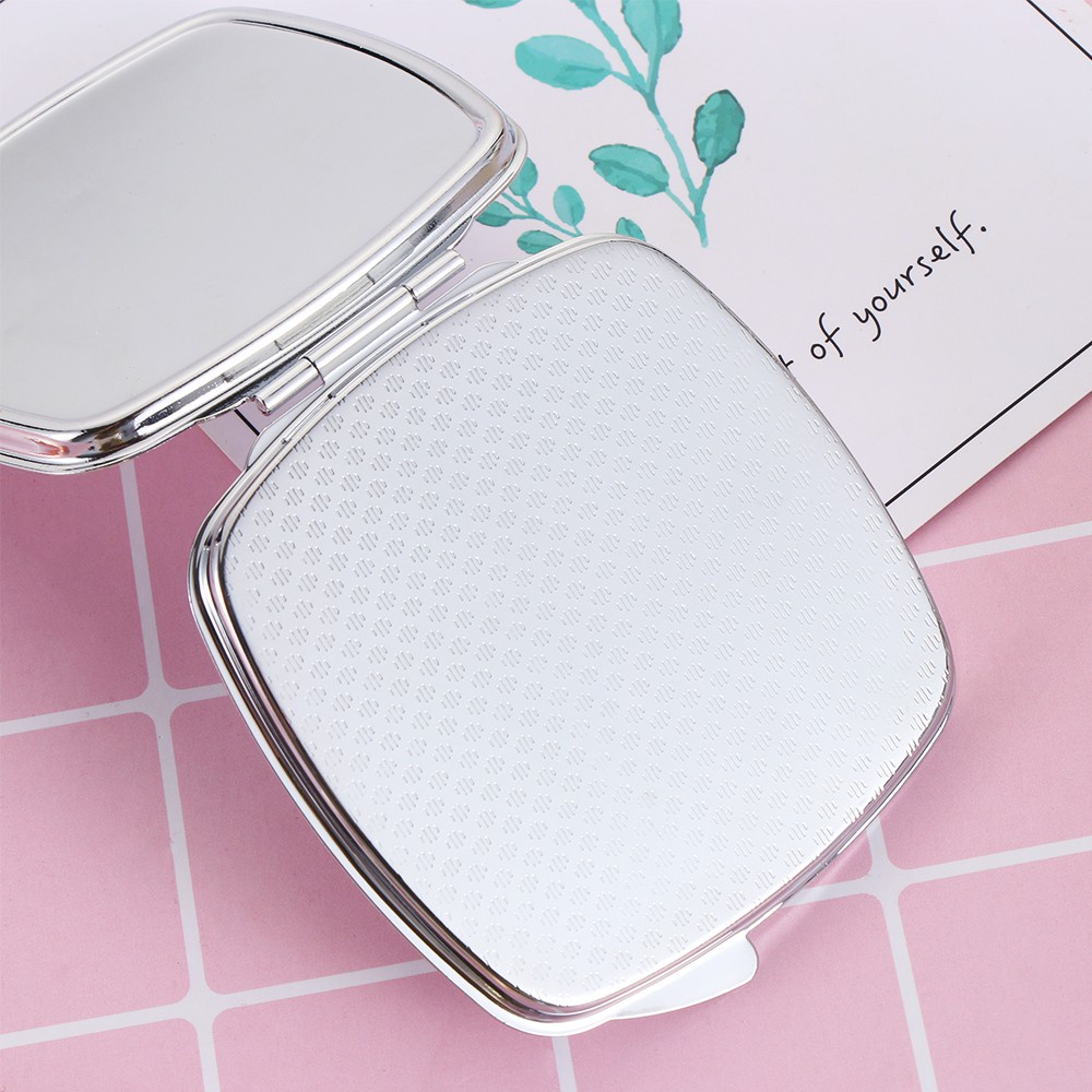 FUTURE New Makeup Mirror Easy To Open Metal Rose|Round Heart Shaped Portable Double-sided Fashion Pocket Makeup Tools Women Lady Compact Folding