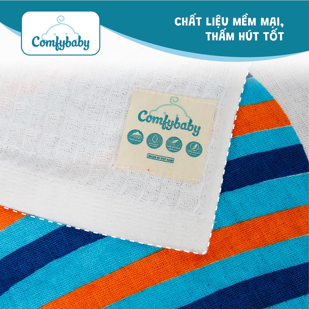 Khăn tắm cho bé và gia đình 100% Cotton Comfybaby kích thước 70*150cm hình con voi dễ thương