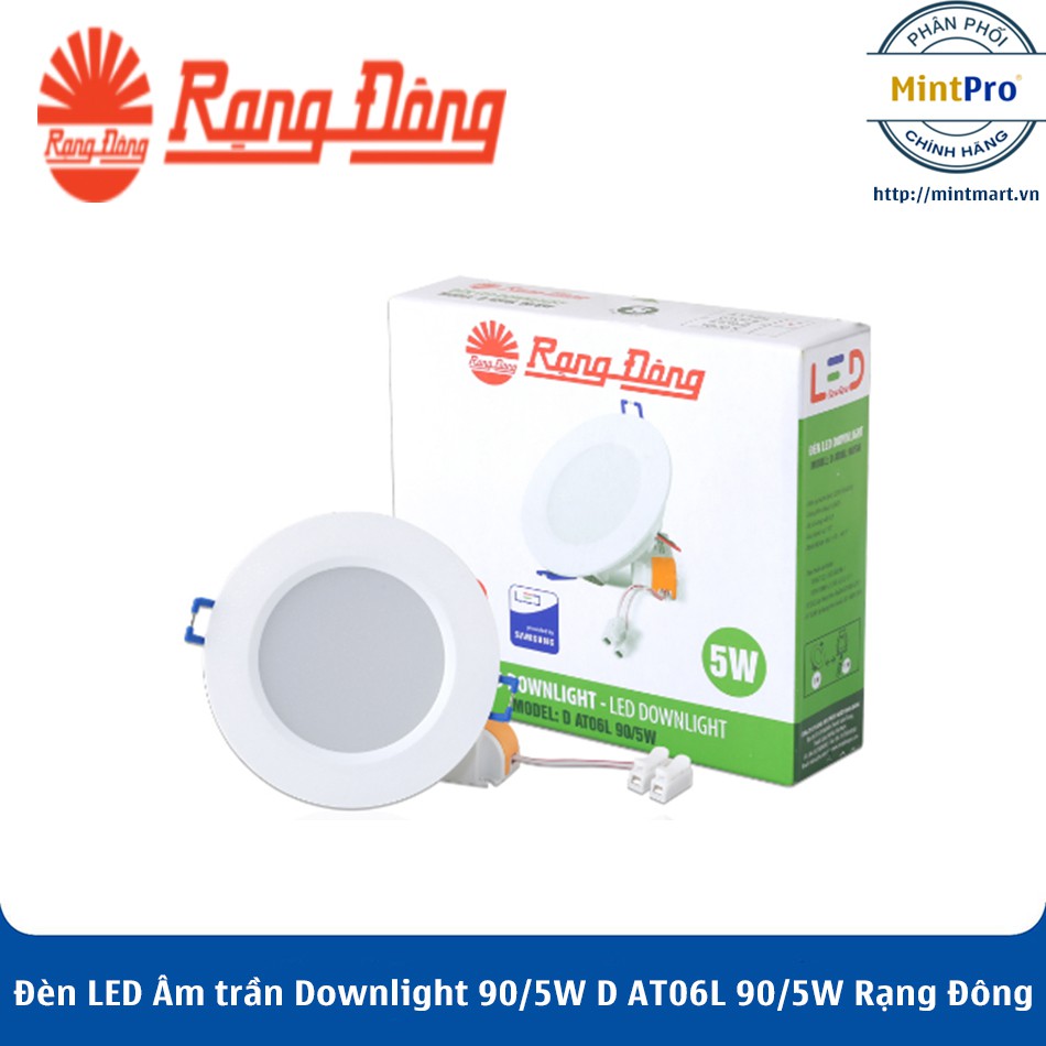 Đèn LED Âm trần Downlight 90/5W D AT06L 90/5W Rạng Đông - Hàng Chính Hãng