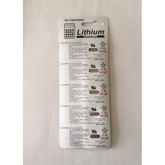 Pin CR2032 Maxell vỉ 5 viên Made in Japan