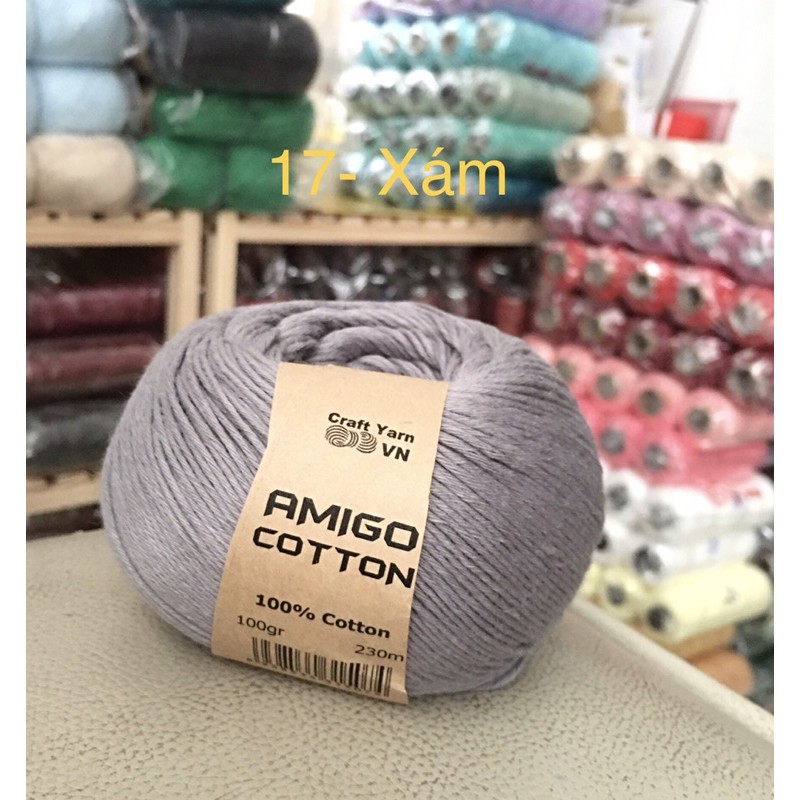 Sợi Amigo cotton ( màu từ 16-28)