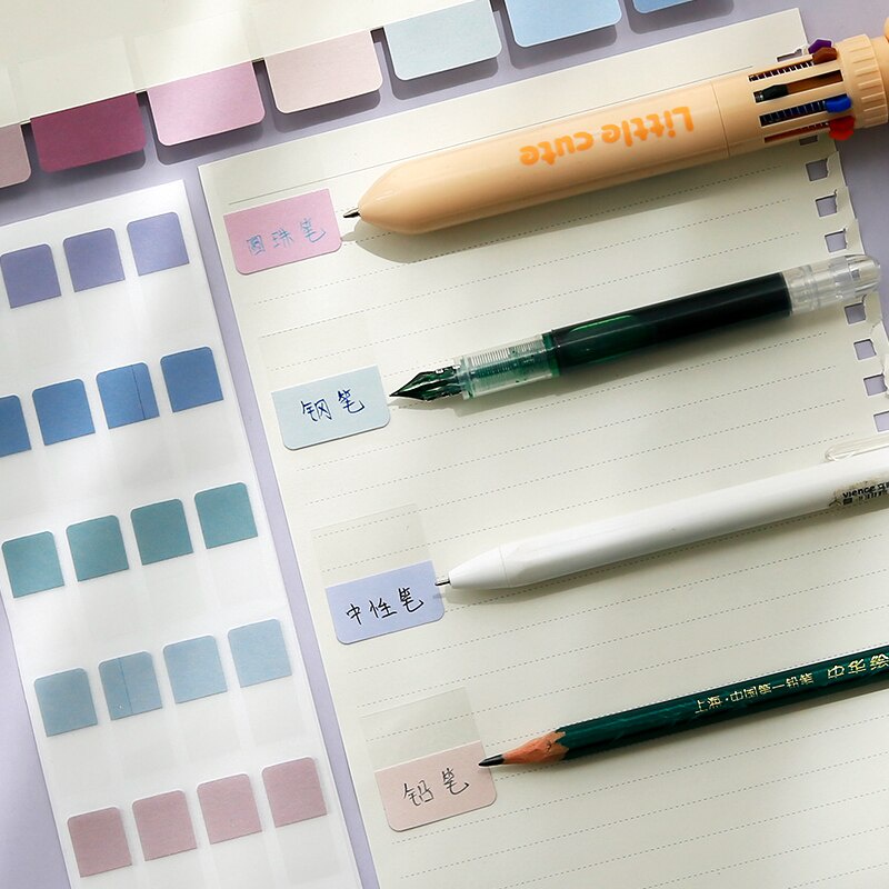 Set 60 / 120 / 240 giấy ghi chú dán đánh dấu mục lục nhiều màu sắc có thể tái sử dụng post-it