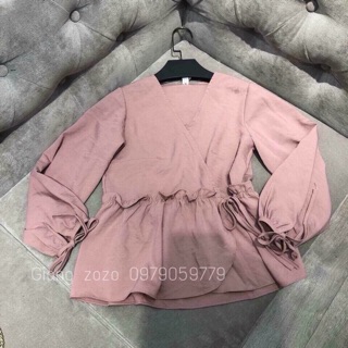 Áo peplum cổ chéo hot hit