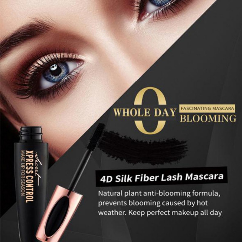 Mascara Sợi Tơ 4D Chống Thấm Nước Chuốt Dài Dày Và Cong Mi